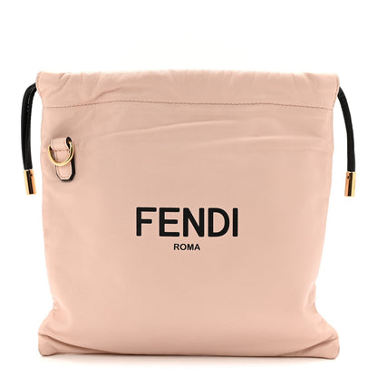 Soft Nappa Logo Small Drawstring Pouch Bag Rosa Quarzo Black