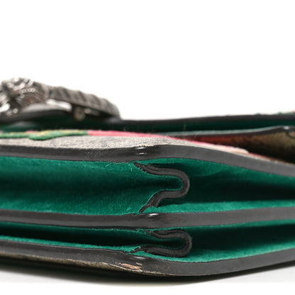 GG Supreme Monogram Embroidered Medium Dionysus Shoulder Bag Emerald