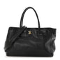 Calfskin Cerf Executive Shopper Tote Black