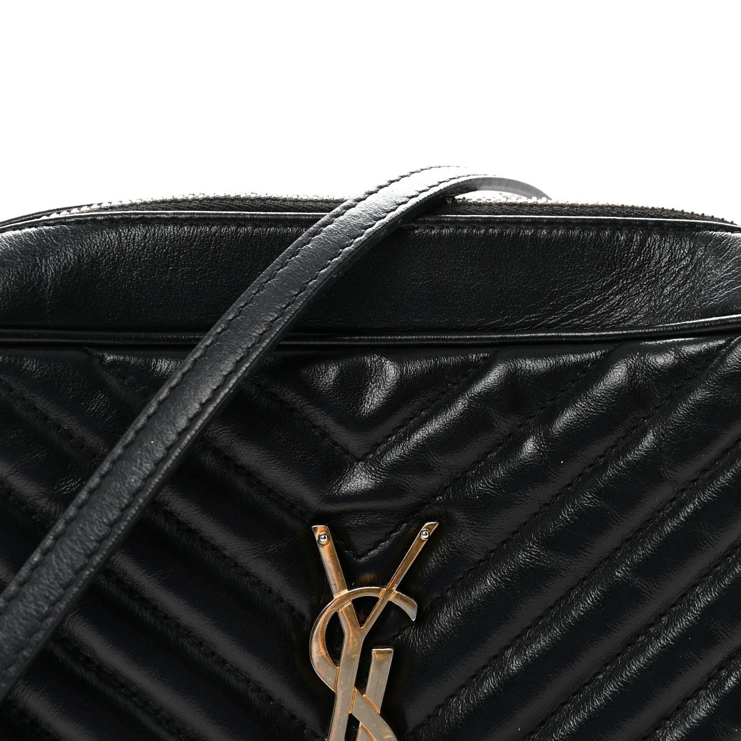 Calfskin Matelasse Monogram Lou Camera Bag Black