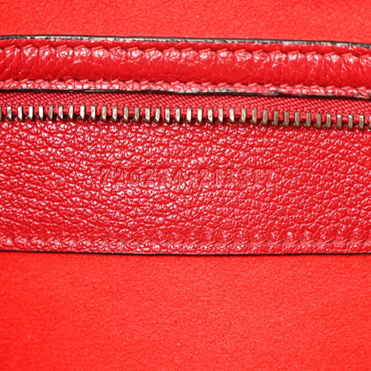 Goatskin Medium Aphrodite Shoulder Bag Hibiscus Red