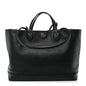 Textured Dollar Calfskin Medium Ophidia Shoulder Tote Bag Black