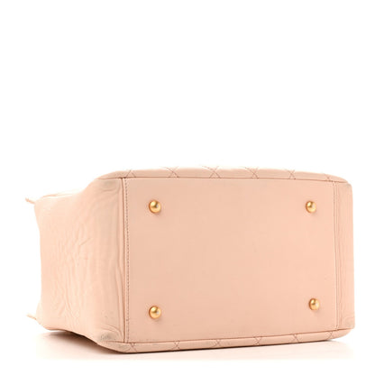 Lambskin Quilted Petit Timeless Shopping Tote PTT Beige