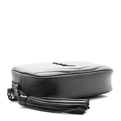 Grain De Poudre Matelasse Monochrome Monogram Mini Lou Camera Bag Black