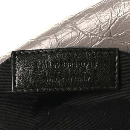 Crinkled Calfskin Matelasse Monogram Large Niki Chain Satchel Fog