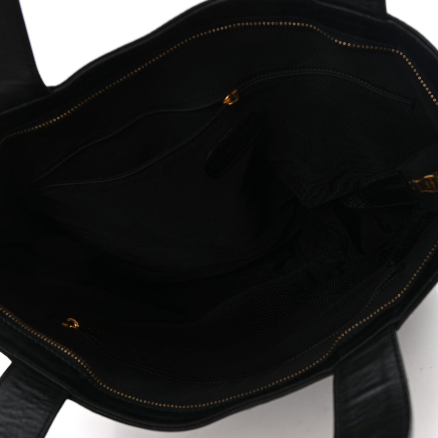 Lambskin CC Embossed Tote Black