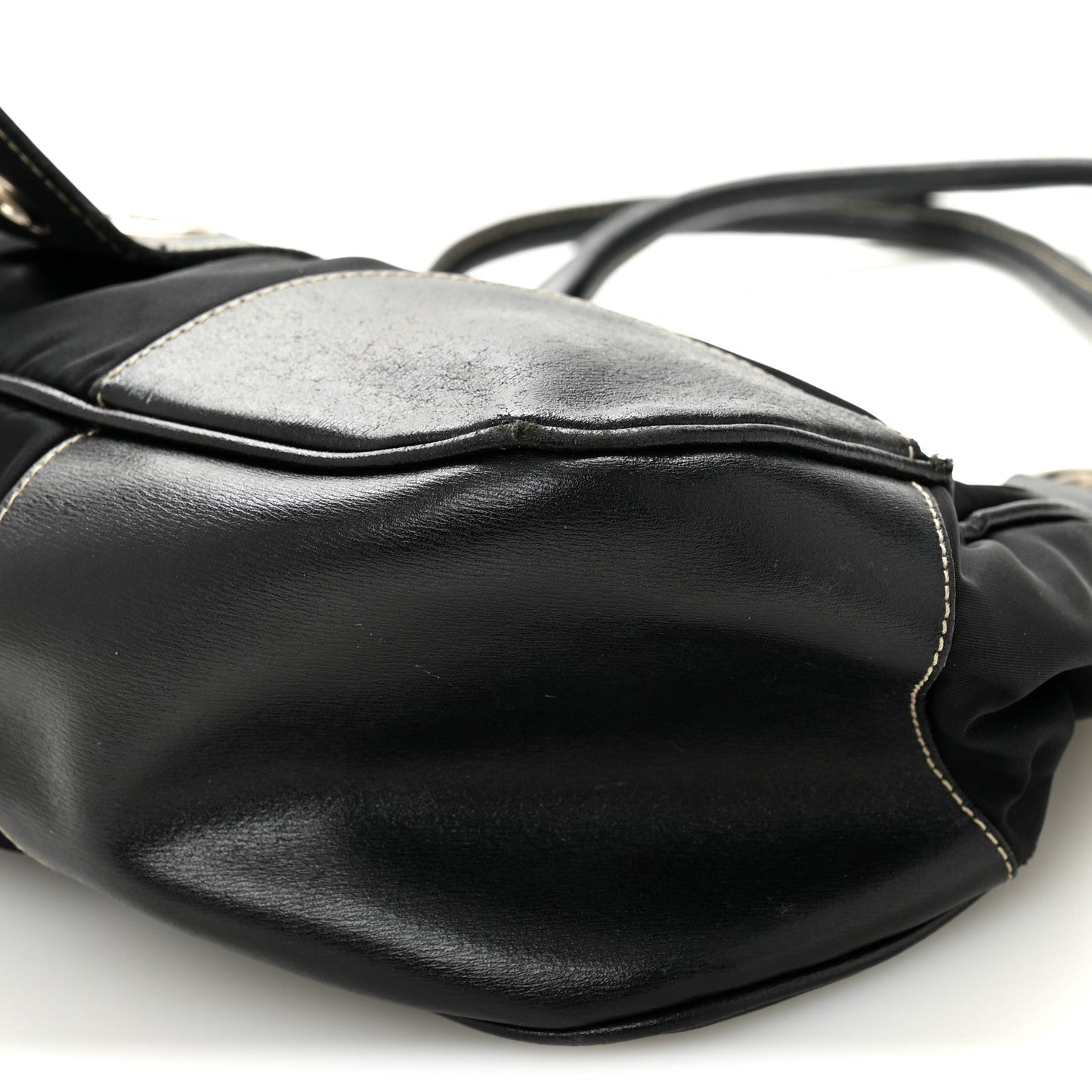 Tessuto Nylon Moon Shoulder Bag Black