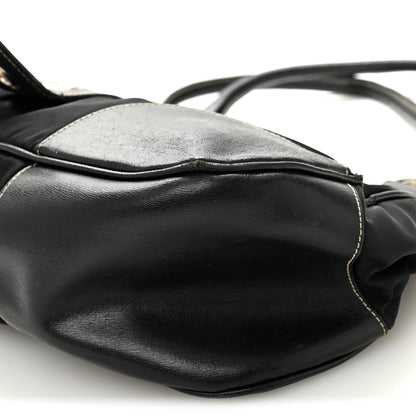 Tessuto Nylon Moon Shoulder Bag Black