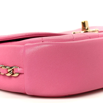 Goatskin Stitched Casual Trip Single Flap Pink
