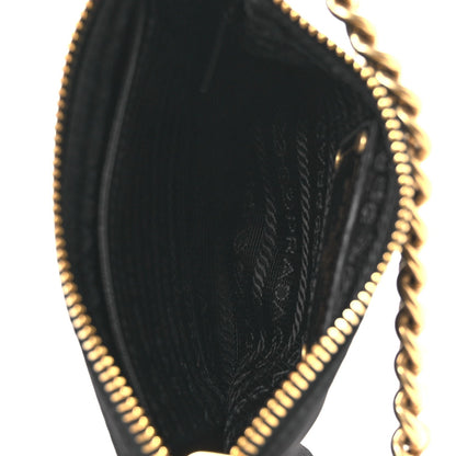 Tessuto Bandoliera Logo Shoulder Bag Gold Black