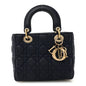 Lambskin Cannage Small Lucky Badges My Lady Dior Navy