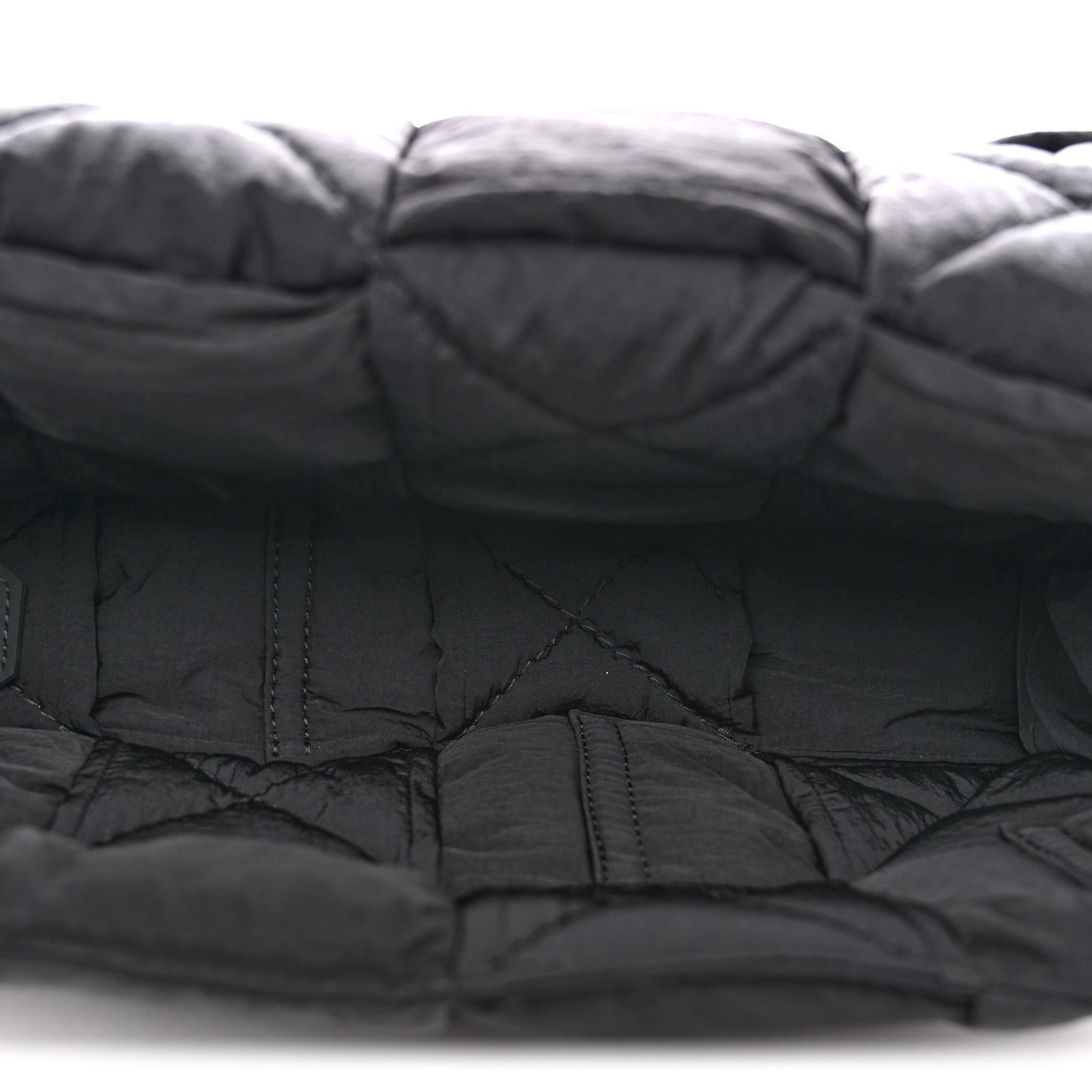 Nylon Intrecciato Padded Tech Cassette Bag Black