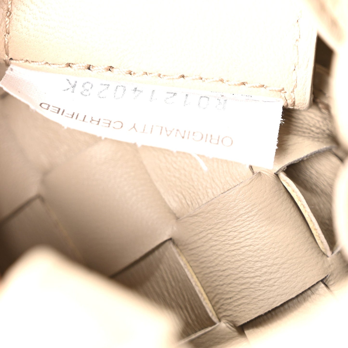 Nappa Intrecciato Small Campana Shoulder Bag Ecru