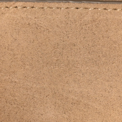 Suede Calfskin Small Faye Shoulder Bag Motty Grey