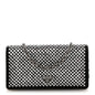 Satin Crystal Metal Triangle Logo Mini Crossbody Bag Cristal