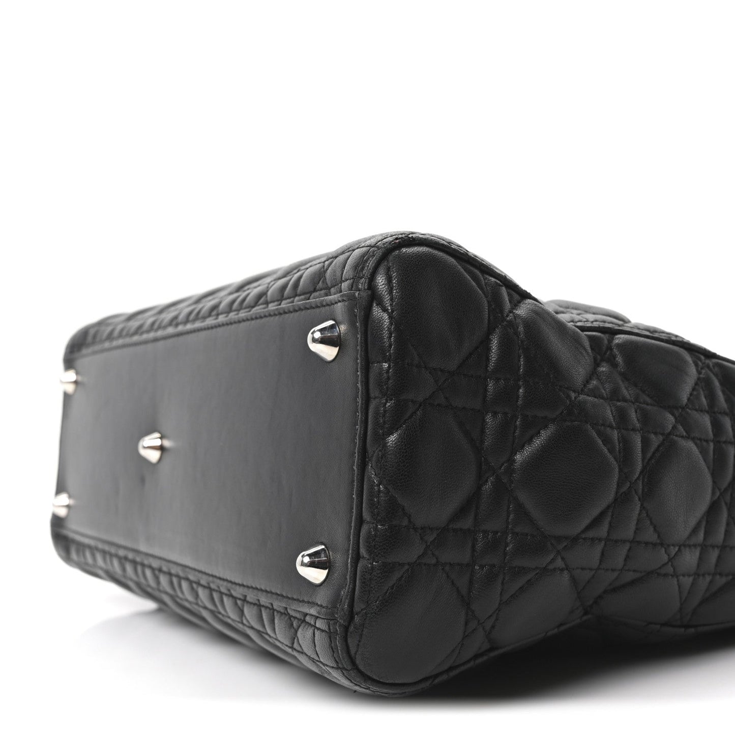 Lambskin Cannage Large Lady Dior Black