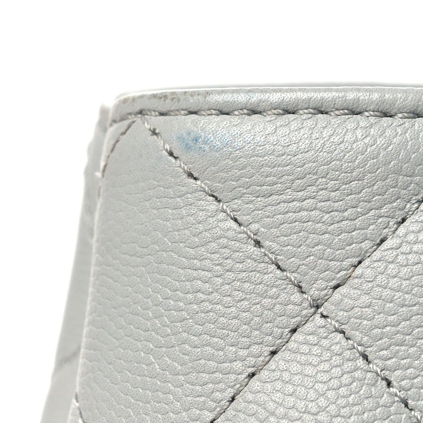 Caviar Quilted Shopping Tote Light Green