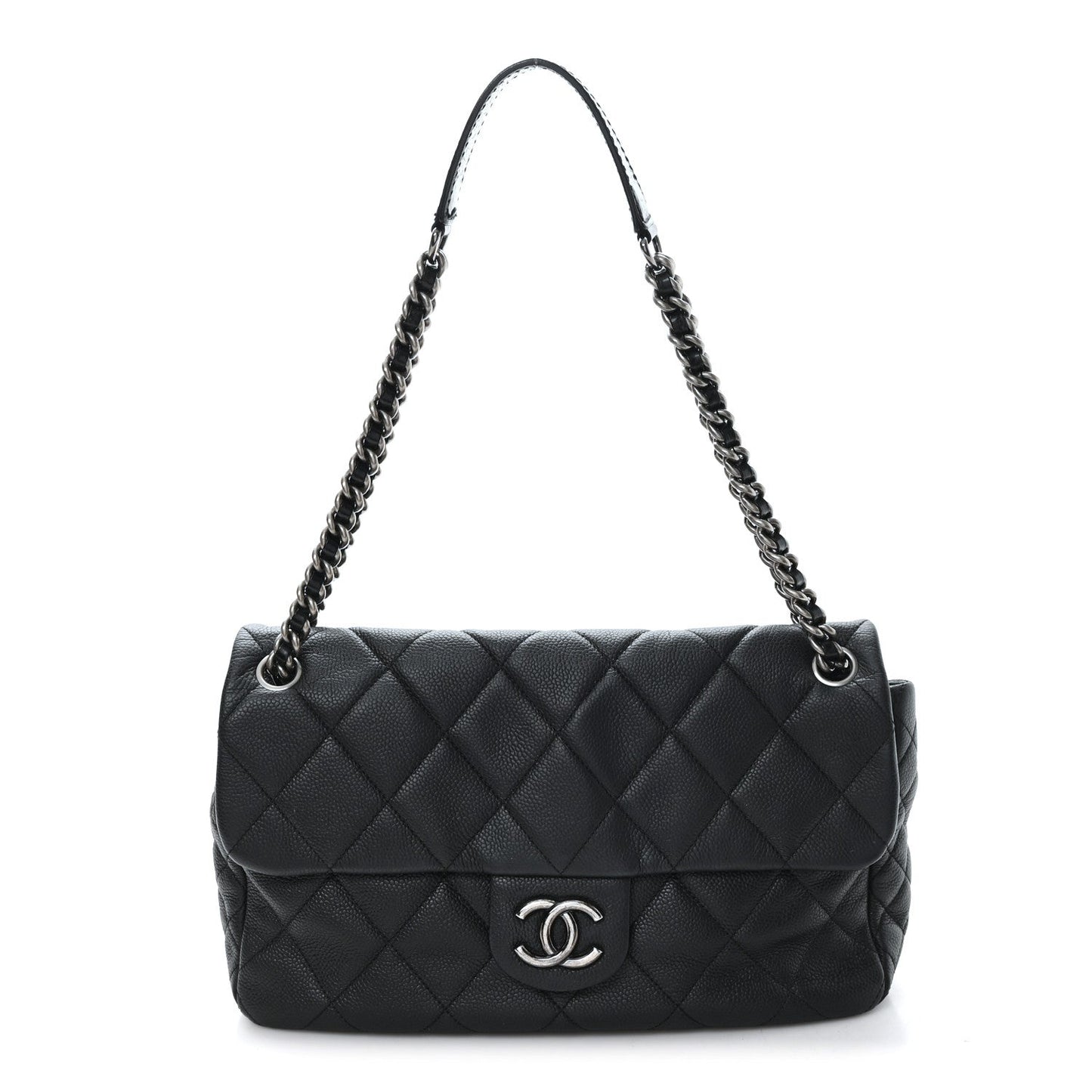 Caviar Quilted Coco Casual Flap Black