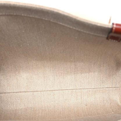 Cotton Calfskin Medium Woody Ribbon Tote White Brown
