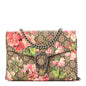 GG Supreme Monogram Blooms Mini Dionysus Chain Wallet Beige Multicolor Dry Rose