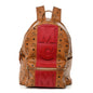 Visetos Medium Stark Logo Stripe Backpack Cognac Red