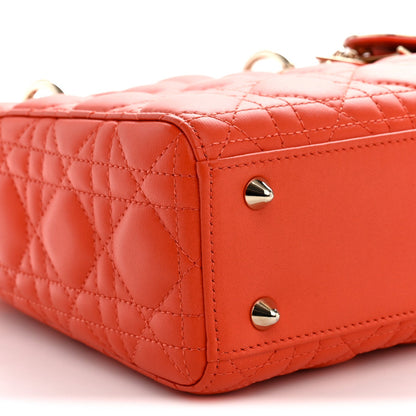 Lambskin Cannage Small My ABCDior Lady Dior Orange