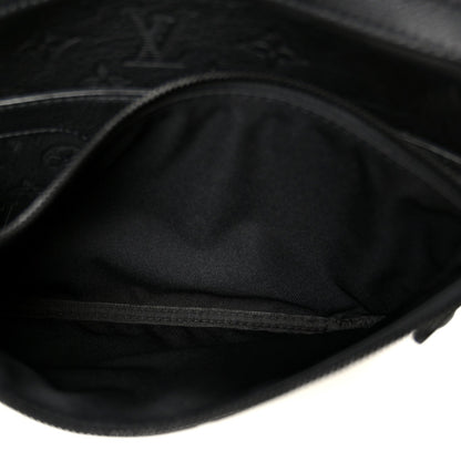 Calfskin Monogram Shadow Trio Messenger Black