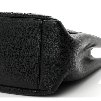 Caviar Quilted Grand Shopping Tote GST Black