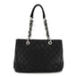 Caviar Quilted Grand Shopping Tote GST Black