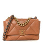 Lambskin Quilted Medium Chanel 19 Flap Brown