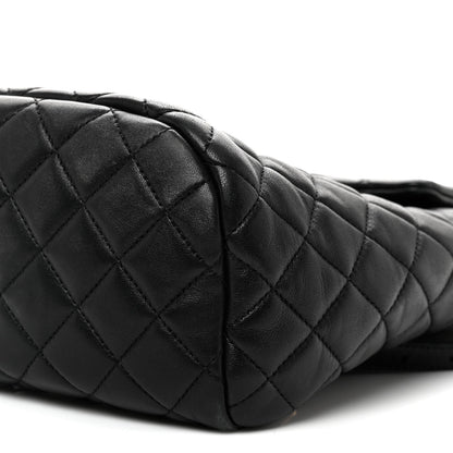 Lambskin Quilted Small Urban Spirit Backpack Black