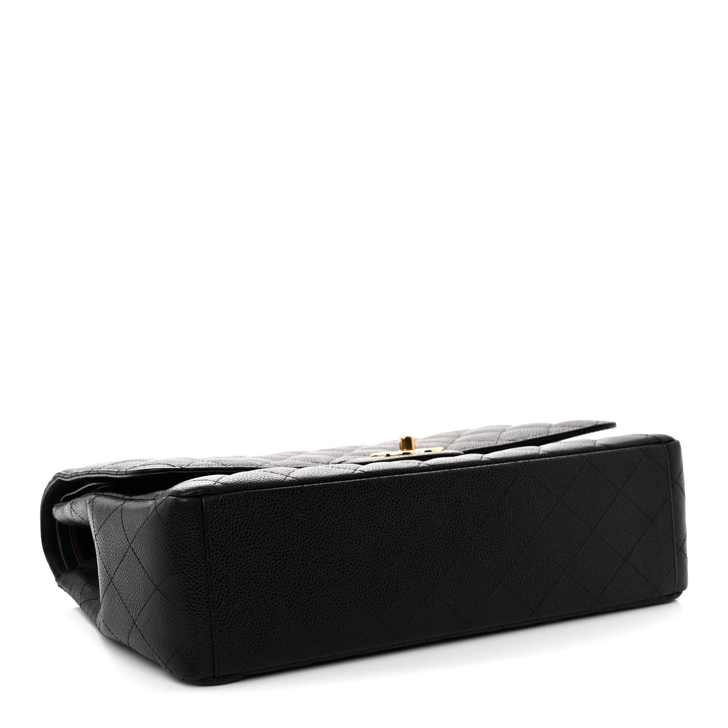 Caviar Quilted Maxi Double Flap Black