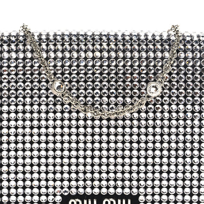 Nappa Crystal Starlight Mini Clutch Bag Black