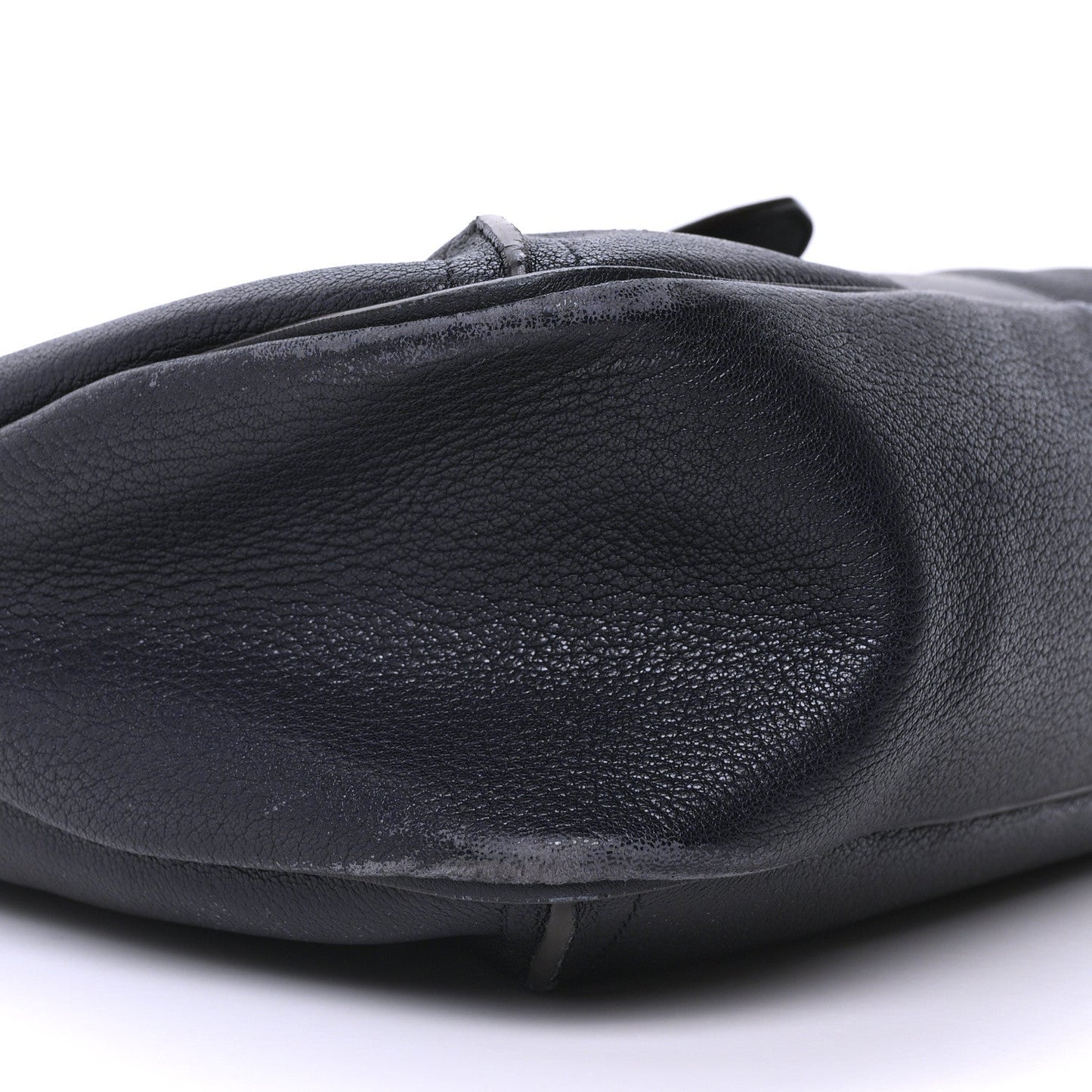 Grained Lambskin Calfskin Medium Lexa Shoulder Bag Navy