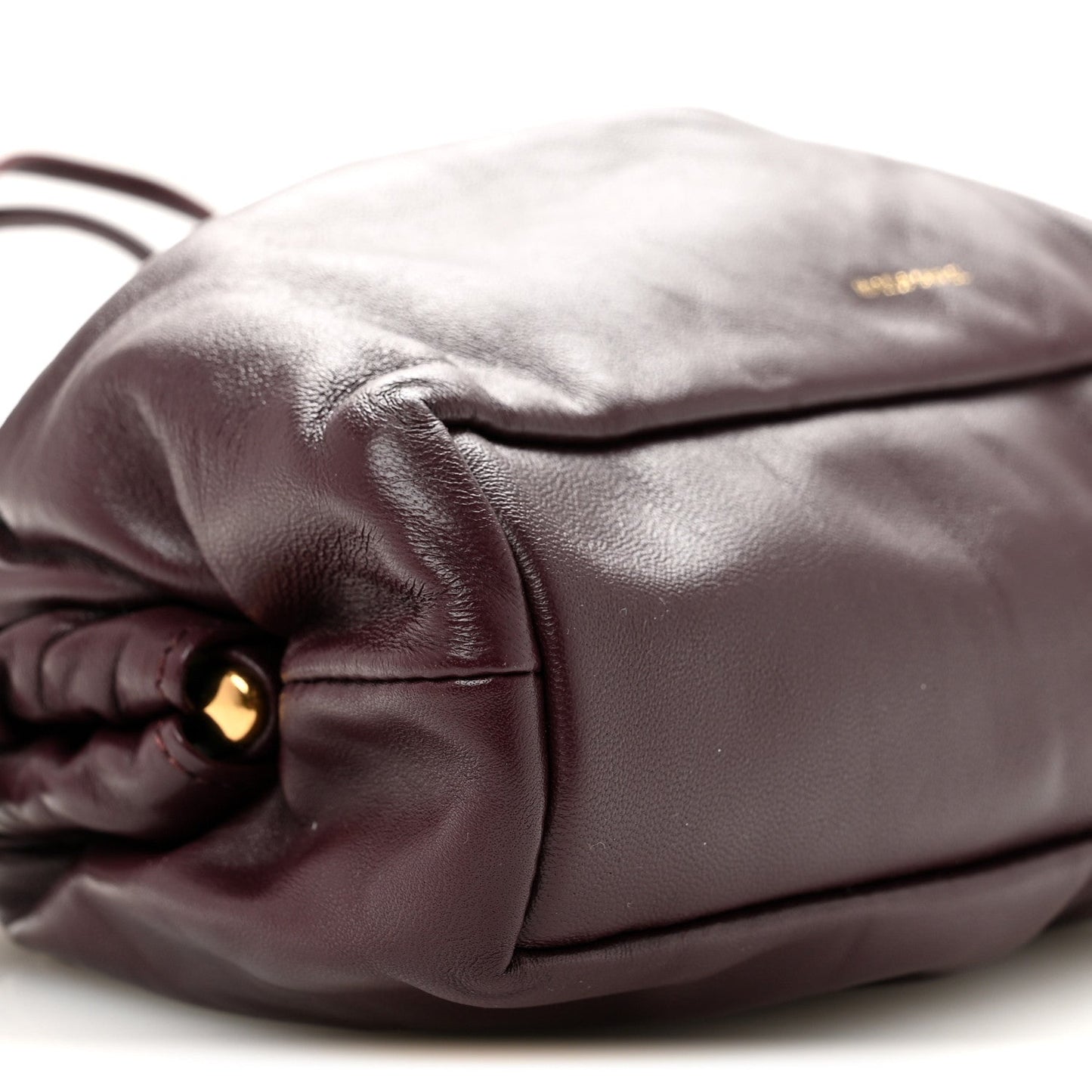 Lambskin Mini Cloud Clutch Plum