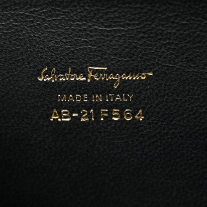 Calfskin Gancio Lock Marisol Top Handle Satchel Ecorce Black