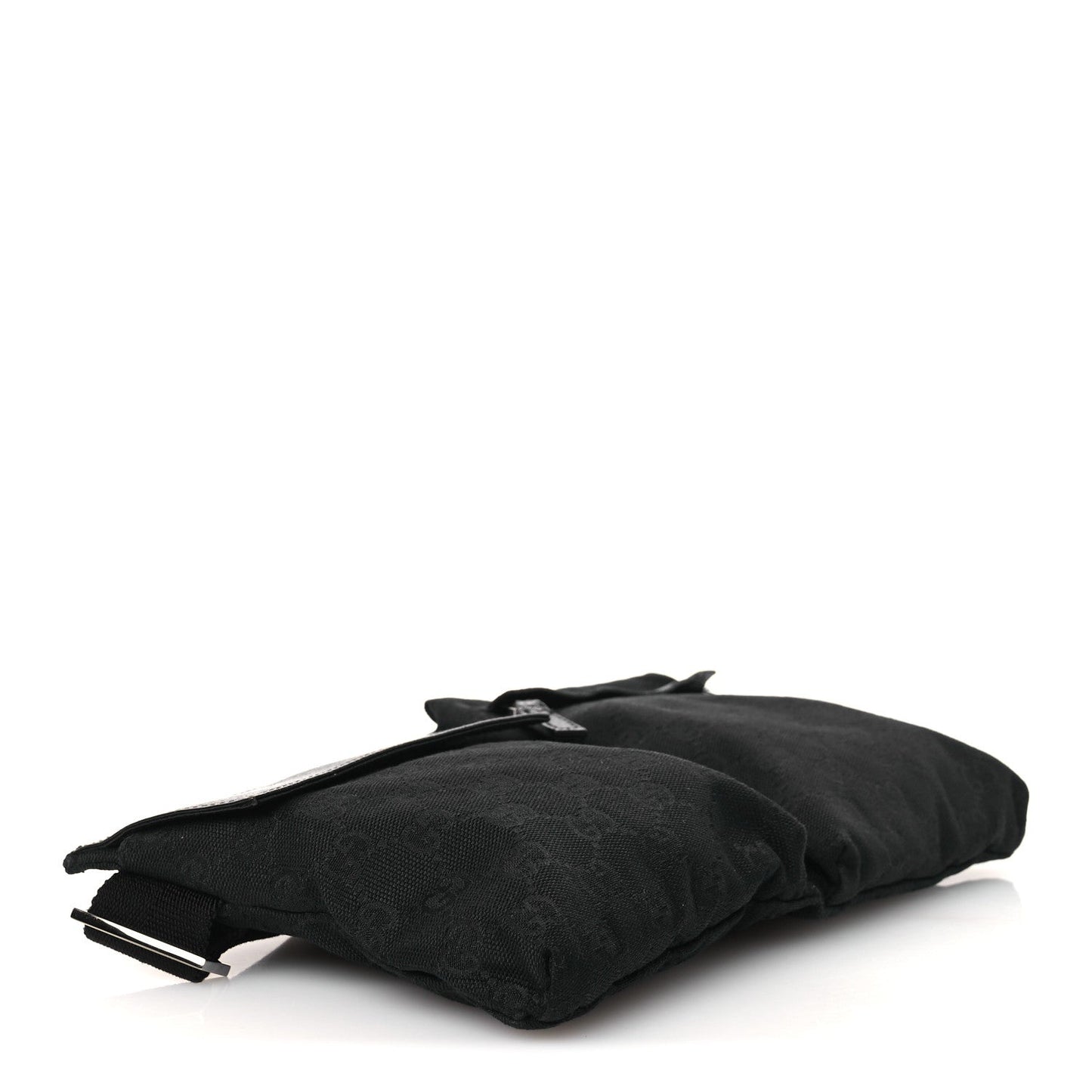 GG Monogram Double Pocket Belt Bag Black