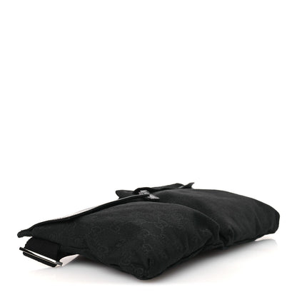 GG Monogram Double Pocket Belt Bag Black