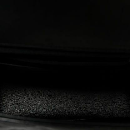 Lambskin Quilted Mini Square Flap Black