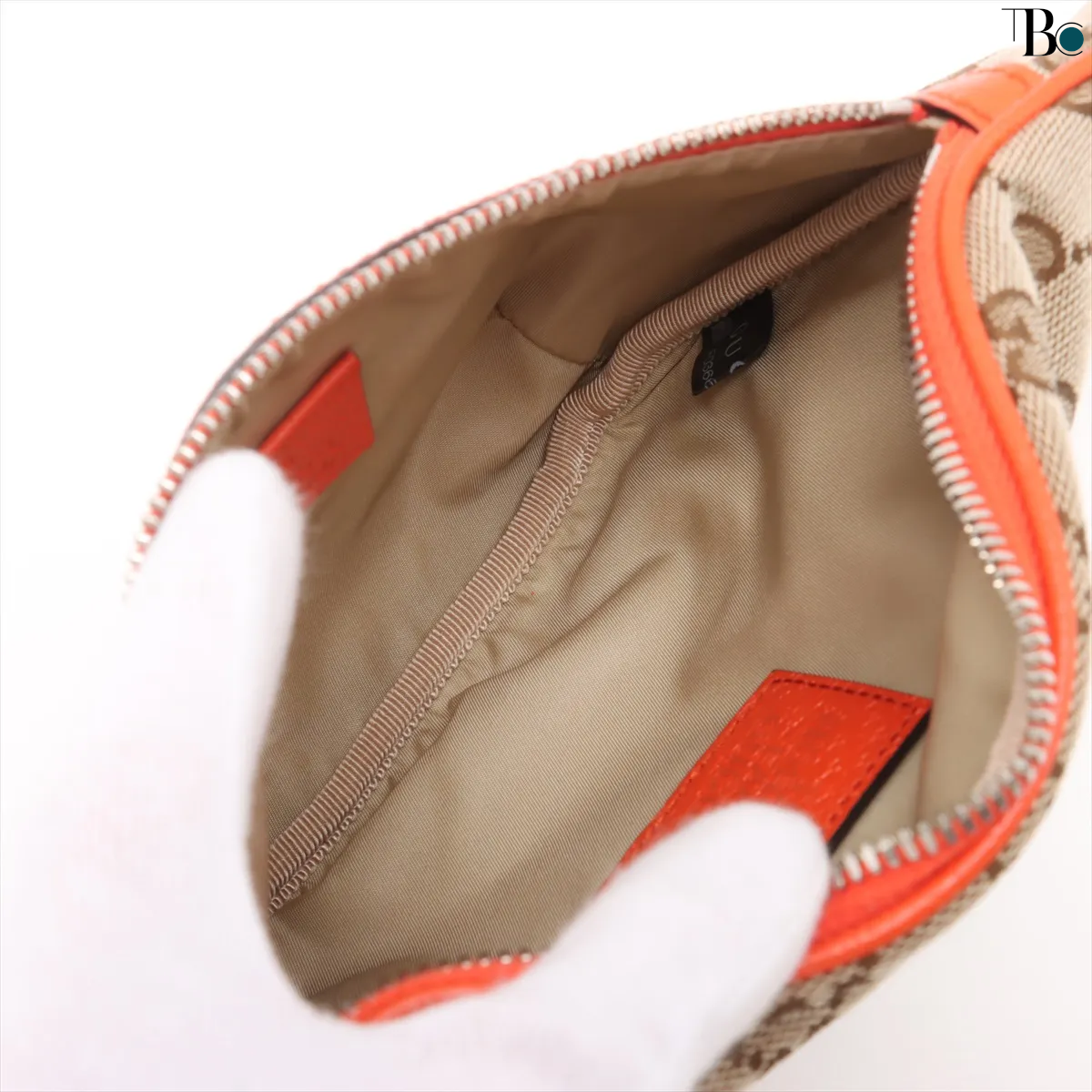 Gucci Ophidia Zip Belt Bag Gg Velvet Beige Canvas Clutche & Pouche Bag (   )