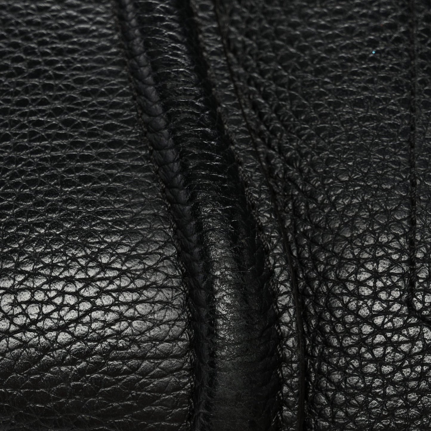 Drummed Calfskin Mini Luggage Black