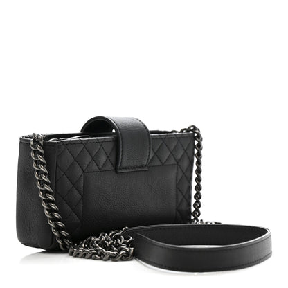 Calfskin Boy Reverso Mini Pochette Black