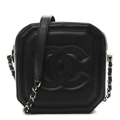 Calfskin CC Clock Camera Case Black