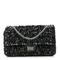 Patent Sequin Crystal Ruched 2.55 Reissue 225 Flap Black