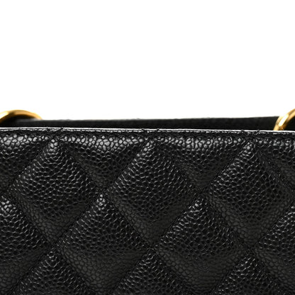 Caviar Large CC Shoulder Bag Black