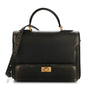 Calfskin Small Money Top Handle Handbag Brown