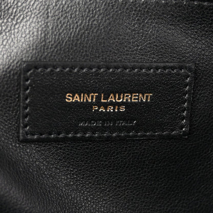 Smooth Calfskin Manhattan North South Shopper Tote Black