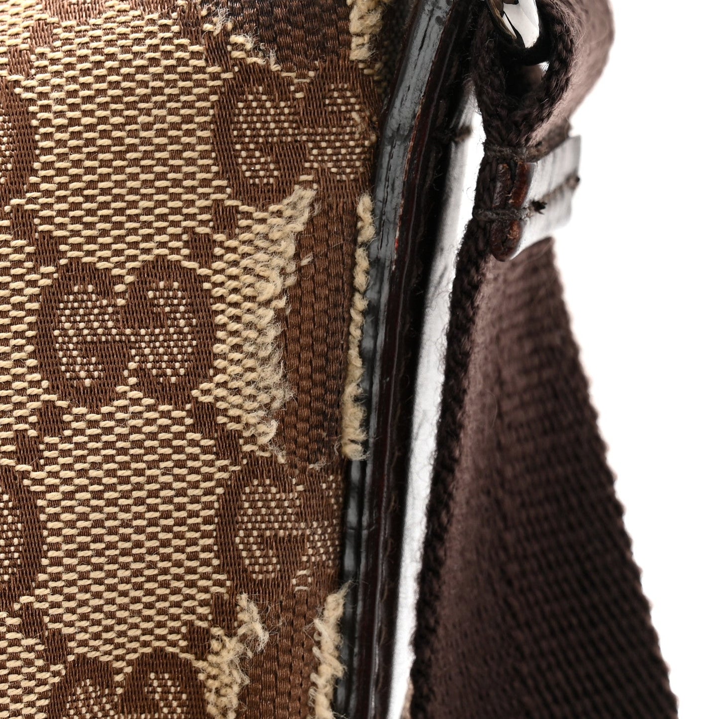 Monogram Calfskin Perforated Medium Flat Messenger Bag Dark Brown
