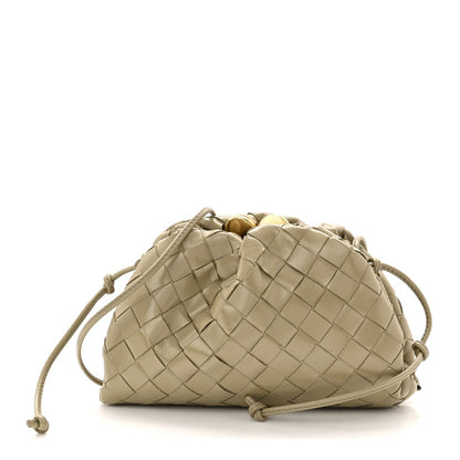 Patent Intrecciato The Mini Pouch Travertine