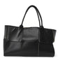 Nappa Maxi Intrecciato Medium Arco Tote Black White